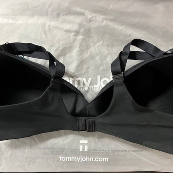 Tommy John Cool Cotton Wireless Bra 38D Black - Picture 2 of 9